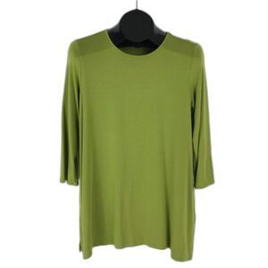 J. Jill Wearever Collection 3/4-Sleeve Tunic Top Women's Small Green Stretch
